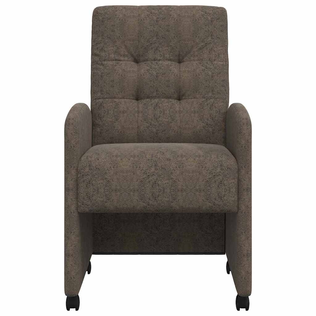 VidaXL Eetstoelen 2 pcs Donkergrijs 57 x 67 x 98 cm Faux suede leer