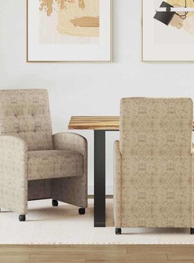 VidaXL Eetstoelen 2 pcs Lichtgrijs 57 x 67 x 98 cm Faux suede leer