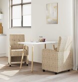 VidaXL Eetstoelen 2 pcs Lichtgrijs 57 x 67 x 98 cm Faux suede leer