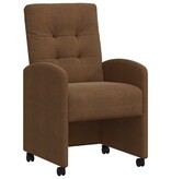 VidaXL Eetstoelen 2 pcs Bruin 57 x 67 x 98 cm Faux suede leer