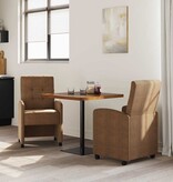 VidaXL Eetstoelen 2 pcs Bruin 57 x 67 x 98 cm Faux suede leer