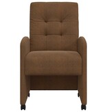 VidaXL Eetstoelen 2 pcs Bruin 57 x 67 x 98 cm Faux suede leer