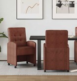 VidaXL Eetstoelen 2 pcs Glanzend bruin 57 x 67 x 98 cm Kunstleer