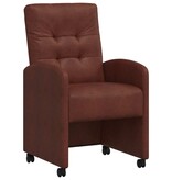 VidaXL Eetstoelen 2 pcs Glanzend bruin 57 x 67 x 98 cm Kunstleer