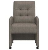 VidaXL Eetstoelen met wielen 2 pcs Grijs 57 x 67 x 98 cm Kunstleer