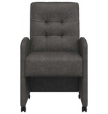 VidaXL Eetstoelen met wielen 2 pcs Zwart 57 x 67 x 98 cm Kunstleer