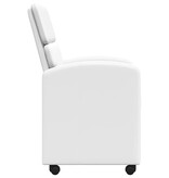 VidaXL Eetstoelen met wielen 2 pcs Wit 58 x 65 x 98 cm Kunstleer