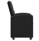 VidaXL Eetstoelen met wielen 2 pcs Zwart 58 x 65 x 98 cm Kunstleer