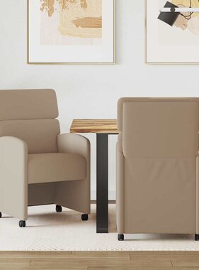 VidaXL Eetstoelen 2 pcs Cappuccino 58 x 65 x 98 cm Kunstleer