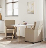 VidaXL Eetstoelen 2 pcs Cappuccino 58 x 65 x 98 cm Kunstleer