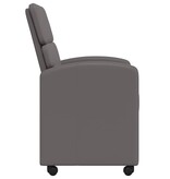 VidaXL Eetstoelen met wielen 2 pcs Grijs 58 x 65 x 98 cm Kunstleer