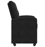 VidaXL Eetstoelen met wielen 2 pcs Zwart 58 x 67 x 97 cm Fluweel