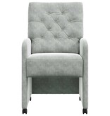 VidaXL Eetstoelen met wielen 2 pcs Lichtgrijs 58 x 67 x 97 cm Fluweel