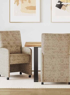 VidaXL Eetstoelen 2 pcs Lichtgrijs 58 x 67 x 97 cm Faux suede leer