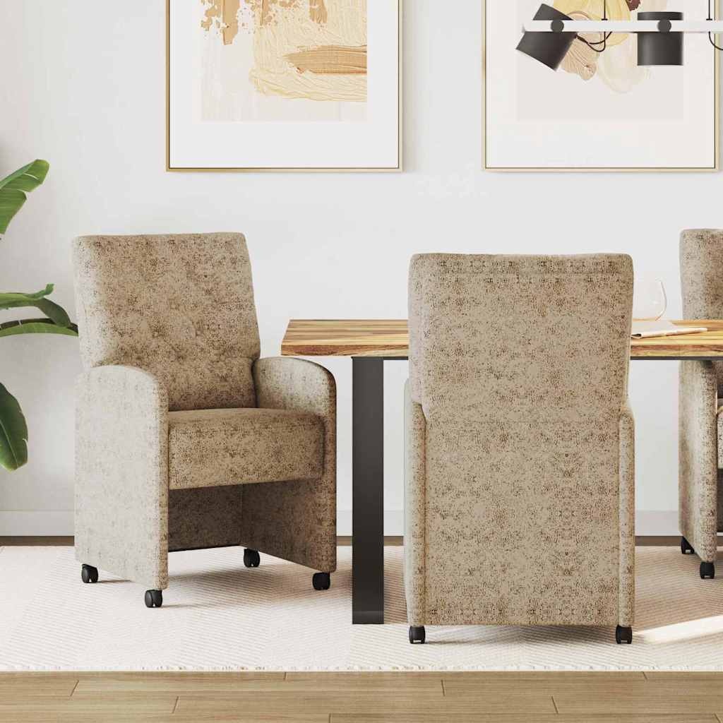 VidaXL Eetstoelen 2 pcs Lichtgrijs 58 x 67 x 97 cm Faux suede leer