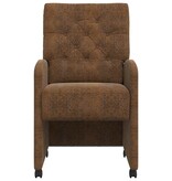VidaXL Eetstoelen 2 pcs Bruin 58 x 67 x 97 cm Faux suede leer