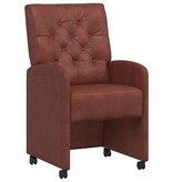 VidaXL Eetstoelen 2 pcs Glanzend bruin 58 x 67 x 97 cm Kunstleer