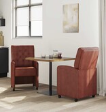 VidaXL Eetstoelen 2 pcs Glanzend bruin 58 x 67 x 97 cm Kunstleer