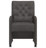 VidaXL Eetstoelen met wielen 2 pcs Zwart 58 x 67 x 97 cm Kunstleer