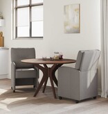 VidaXL Eetstoelen met wielen 2 pcs Taupe 57 x 67 x 95 cm Stof