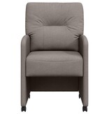 VidaXL Eetstoelen met wielen 2 pcs Taupe 57 x 67 x 95 cm Stof