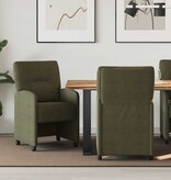 VidaXL Eetstoelen 2 pcs Leger groen 57 x 67 x 95 cm Faux suede leer