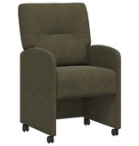 VidaXL Eetstoelen 2 pcs Leger groen 57 x 67 x 95 cm Faux suede leer