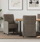 VidaXL Eetstoelen 2 pcs Donkergrijs 57 x 67 x 95 cm Faux suede leer