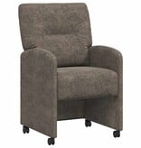 VidaXL Eetstoelen 2 pcs Donkergrijs 57 x 67 x 95 cm Faux suede leer