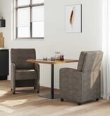 VidaXL Eetstoelen 2 pcs Donkergrijs 57 x 67 x 95 cm Faux suede leer