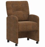 VidaXL Eetstoelen 2 pcs Bruin 57 x 67 x 95 cm Faux suede leer