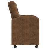 VidaXL Eetstoelen 2 pcs Bruin 57 x 67 x 95 cm Faux suede leer