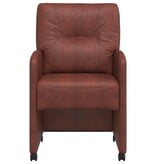 VidaXL Eetstoelen 2 pcs Glanzend bruin 57 x 67 x 95 cm Kunstleer