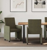 VidaXL Eetstoelen 2 pcs Leger groen 57 x 66 x 94 cm Faux suede leer