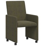 VidaXL Eetstoelen 2 pcs Leger groen 57 x 66 x 94 cm Faux suede leer