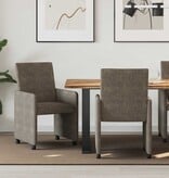 VidaXL Eetstoelen 2 pcs Donkergrijs 57 x 66 x 94 cm Faux suede leer