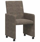 VidaXL Eetstoelen 2 pcs Donkergrijs 57 x 66 x 94 cm Faux suede leer