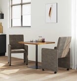 VidaXL Eetstoelen 2 pcs Donkergrijs 57 x 66 x 94 cm Faux suede leer
