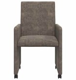 VidaXL Eetstoelen 2 pcs Donkergrijs 57 x 66 x 94 cm Faux suede leer