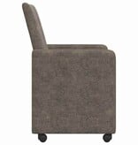 VidaXL Eetstoelen 2 pcs Donkergrijs 57 x 66 x 94 cm Faux suede leer