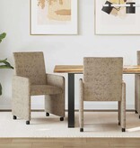 VidaXL Eetstoelen 2 pcs Lichtgrijs 57 x 66 x 94 cm Faux suede leer