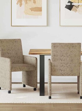 VidaXL Eetstoelen 2 pcs Lichtgrijs 57 x 66 x 94 cm Faux suede leer