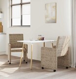 VidaXL Eetstoelen 2 pcs Lichtgrijs 57 x 66 x 94 cm Faux suede leer