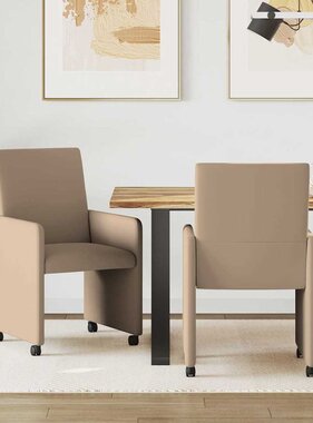 VidaXL Eetstoelen 2 pcs Cappuccino 57 x 66 x 94 cm Kunstleer