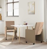 VidaXL Eetstoelen 2 pcs Cappuccino 57 x 66 x 94 cm Kunstleer