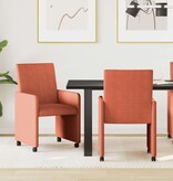 VidaXL Eetstoelen 2 pcs Rood-oranje 57 x 66 x 94 cm Katoenen stof