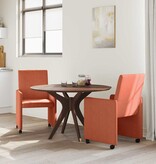 VidaXL Eetstoelen 2 pcs Rood-oranje 57 x 66 x 94 cm Katoenen stof