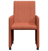 VidaXL Eetstoelen 2 pcs Rood-oranje 57 x 66 x 94 cm Katoenen stof