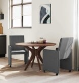 VidaXL Eetstoelen 2 pcs Donkergrijs 57 x 66 x 94 cm Katoenen stof