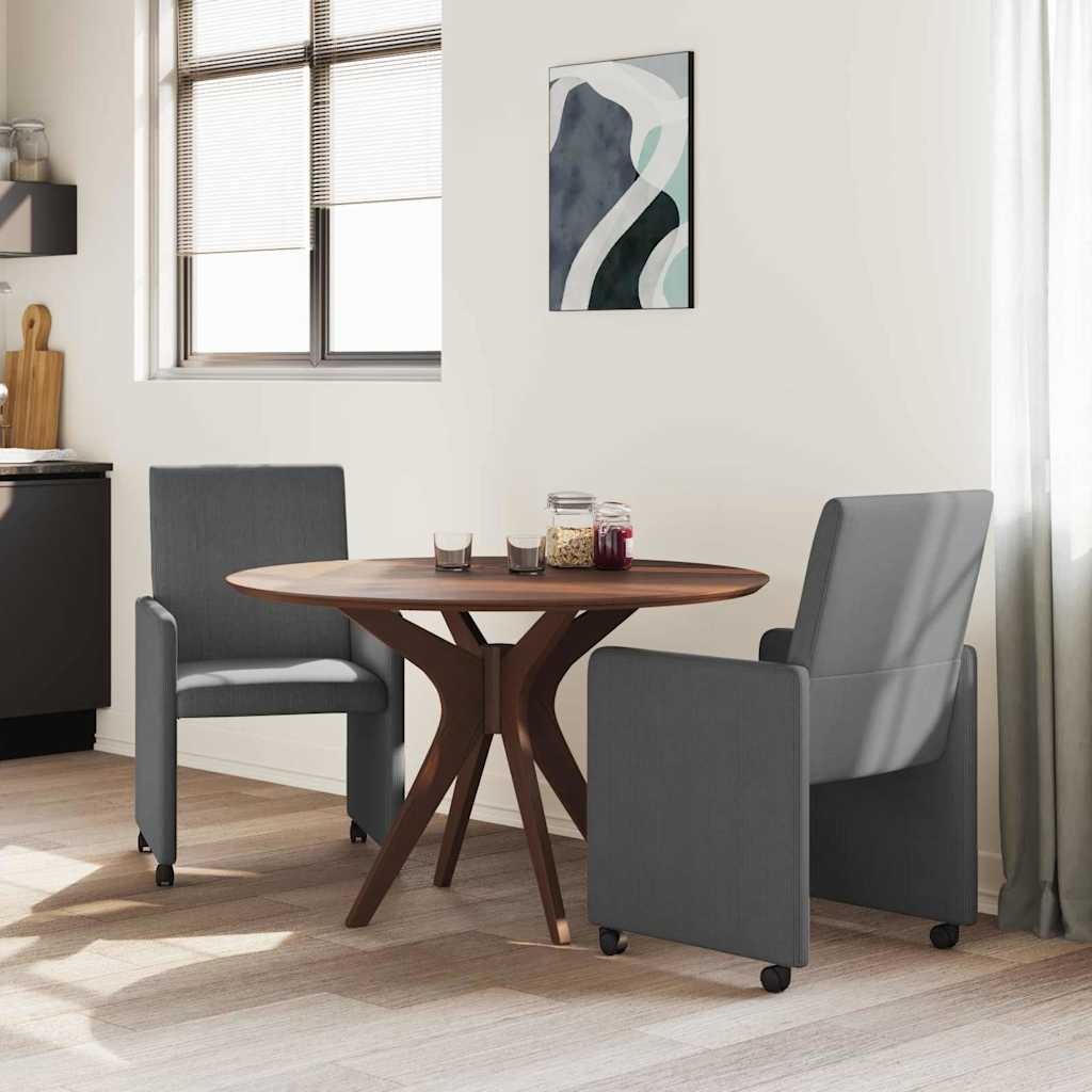 VidaXL Eetstoelen 2 pcs Donkergrijs 57 x 66 x 94 cm Katoenen stof